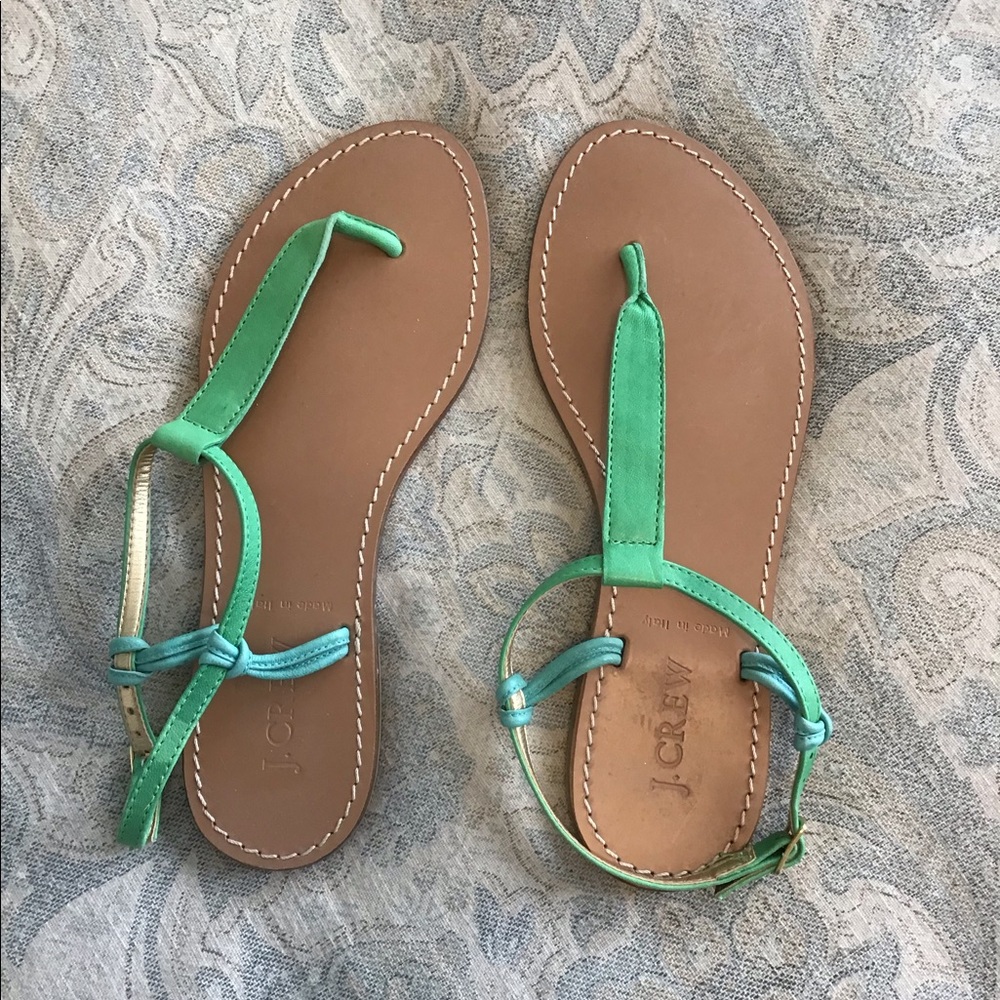 J. Crew Fiona T-Strap Sandals Sz 6